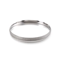 Bracciale rigido in acciaio al titanio con finitura doppia satinata e lucida - Stile Opaco Argentato (KB127941-K)
