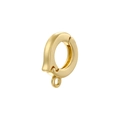 18K gold plated copper spring clasp with zircon for DIY necklaces and bracelets - VK251 Gold Smooth Round Clasp