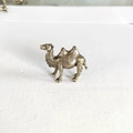 Miniature brass Bactrian camel figurine with detailed fur texture for desert micro landscape - Small Camel