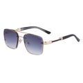 Lunettes de soleil aviateur carrées en métal doré avec verres dégradés bleu-violet - C2 Or Gris Dégradé