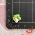 Detailed macro view showing a 1.5cm mini resin broccoli accessory for DIY crafts and jewelry - Green Vegetable