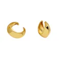Ear cuff dorati lucidi dal design rotondo e minimalista per donne alla moda - Oro C