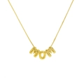 Golden 18k brass bubble MOM pendant necklace with polished box chain for Mother's Day - MOM