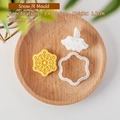 Mini snowflake cookie mold stamp for Christmas fondant baking with plunger handle - Snowflake R