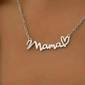 Collier Argent 2 (mama+coeur)