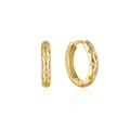 Minimalistische Goldohrringe mit funkelndem Sternendesign und Zirkonia für Damen und Herren - Vierpunkt Stern Creolen / Gold