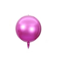 Pink round 4D foil balloon with glossy metallic finish for party decoration - 22 Inch / Rose Red