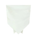 Minimalist white satin-finish triangle scarf top with high-waisted fabric texture - XS / White Top