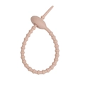 Adjustable silicone cable organizer and baby pacifier leash in light pink finish - Milk Tea