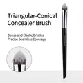 Triangle cone concealer brush with black matte handle and soft synthetic bristles - G109 Triangular Tapered Concealer Brush