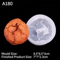 Molde de silicona para repostería con textura de cruasán para tartas mousse y velas - Pan Sucio / Transparente