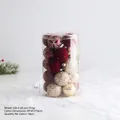 Set di 25 palline di Natale da 6cm in floccato bordeaux e glitter dorati d'oro - 6cm Rosso Oro Floccato Set