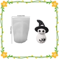 Molde de silicona para vela de fantasma con sombrero de bruja Halloween, altura 9,3cm - Calabaza Araña de Halloween