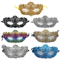 Lace masquerade masks in various colors including gold, black, silver, and blue - One Size / Full Color Range Lace Masks Set