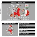 Merry Christmas snowman window sticker set with snowflakes and festive ornaments, 45x60cm - Red Hat Snowman Greeting Set (45*60cm)