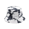 Reversible tie-dye bucket hat in black and white marble pattern with reinforced brim - M / Black & White Tie-Dye