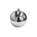 Single 3cm silver mirror finish plastic Christmas ball ornament with metallic loop - Without Cap Cord / Bright Silver