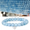 Tiefblaues Aquamarin mit Herz