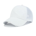 Berretto trucker bianco invecchiato con rete traspirante e tessuto in twill di cotone vintage - Taglia unica / Bianco