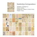 Vintage scrapbooking paper set with 100 sheets of retro handwritten letter designs - Handwritten Letter