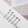 Silver S925 crimp bead covers and folding ends set for DIY jewelry bracelets - 3.5mm Clasp