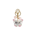 Détail du porte-clés papillon en acrylique avec fleurs et citation pour maman - Style Maman-Important (7)