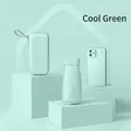Portable mini flat sun umbrella in mint green with matching hard protective storage case - Cold Fragrance Green + Capsule Box