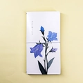 Traveler's notebook featuring purple flower illustration and elastic band closure - Bluebell
