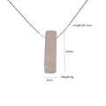 Detailed view showing a 25mm pink crystal pendant with 40+5cm chain length and size specs - Rose Quartz