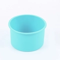 Teal green round silicone cake mold with a bowl-shaped design for DIY baking - Green
