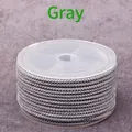 2mm grey pineapple pattern braided cord on spool for DIY jewelry and pendant necklaces - Gray