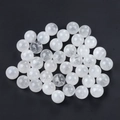 Polished semi-transparent white quartz stone spheres for jewelry making and decor - White Crystal