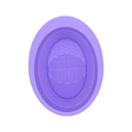 Purple silicone makeup brush cleaning mat with textured surface for beauty tool wash - Ellipse / Purple