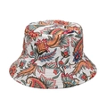 Chapeau bob de luxe à imprimé floral pour hommes et femmes avec motif paisley - M (56-58cm) / Imprimé Fleuri Blanc