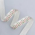 White Christmas ribbon with festive gnome print for gift wrapping and holiday decor - 5-Santa Claus Style (1.5cm*10 Yards)
