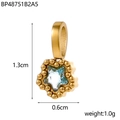 Star-shaped zircon pendant 1.3cm x 0.6cm dimensions with 1.0g weight details - BP48751B2A5 / Light Blue