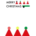 Carta da regalo minimalista rossa e verde con motivi geometrici per Buon Natale - Stile B (10 fogli/confezione) / 29.7*44cm