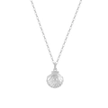 S925 sterling silver necklace featuring a shell pendant with a natural freshwater pearl - 925 Silver / Silver (SGPN81-P)