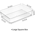 Large clear acrylic drawer organizer tray with non-slip base for desk and vanity - Large Rectangle