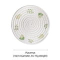 Woven cotton placemat with avocado print, 18cm heat-resistant round table mat - Avocado Place Mat 18cm