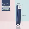 Eleganter blauer großer Nagelknipser mit Spritzschutz und matter Oberfläche - Groß Gerade Kante / Elegant Blau