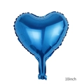 Blue 10-inch heart-shaped aluminum foil balloon with metallic finish for parties - 10 Inch Heart Dark Blue
