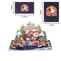 Carte de Noël 3D créative avec scène d'arbre festif et enveloppe assortie - Noël Coloré