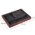 Walnut Medium Display Tray Grey