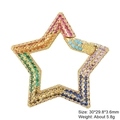 Golden star-shaped clasp with colorful micro-set zircons for DIY jewelry making - Style 67: Copper Micro-set Zircon Connecting Clasp