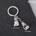 Portachiavi con guanti da boxe in acciaio inossidabile con dimensioni e peso del prodotto - Stile Doppi Guantoni da Boxe (KY890-Z) / Argento