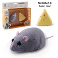 Topo di peluche lilla telecomandato con un telecomando a forma di formaggio - 8882 Topo Nero