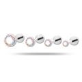Titanium piercing met iriserende regenboog zirkoon kristal in vier diverse maten - 2.5mm Zirkoon (Per Stuk) / AB Regenboog