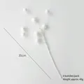 Glittery white berry pick artificial branch for Christmas tree DIY decor 35cm length - 35cm/48g / Iridescent White (6 Bundles/Pack)