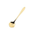 Golden flower shaped stainless steel coffee spoon with elegant floral engraving - Gold / Plum Blossom